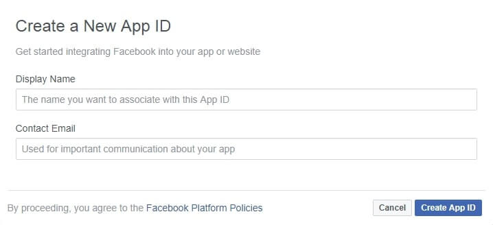 Create a New App ID